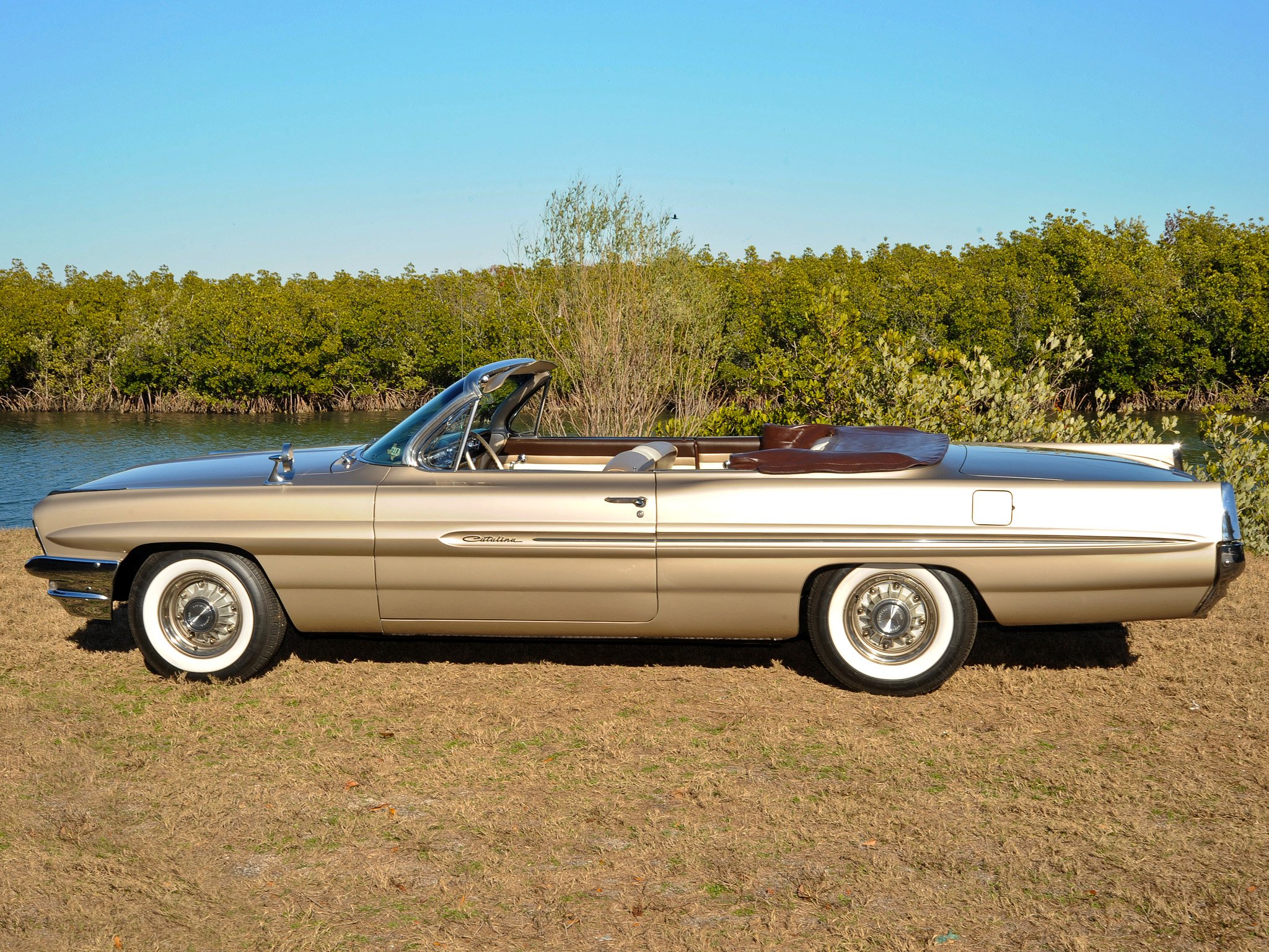 1961, Pontiac, Catalina, Convertible, Cars, Classic Wallpaper