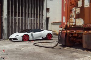 white, Lamborghini, Huracan, Vellano, Wheels, Cars