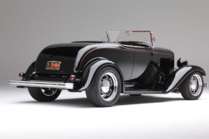 1932, Ford, Deuce, Roadster, Cars, Black, Hot, Rod