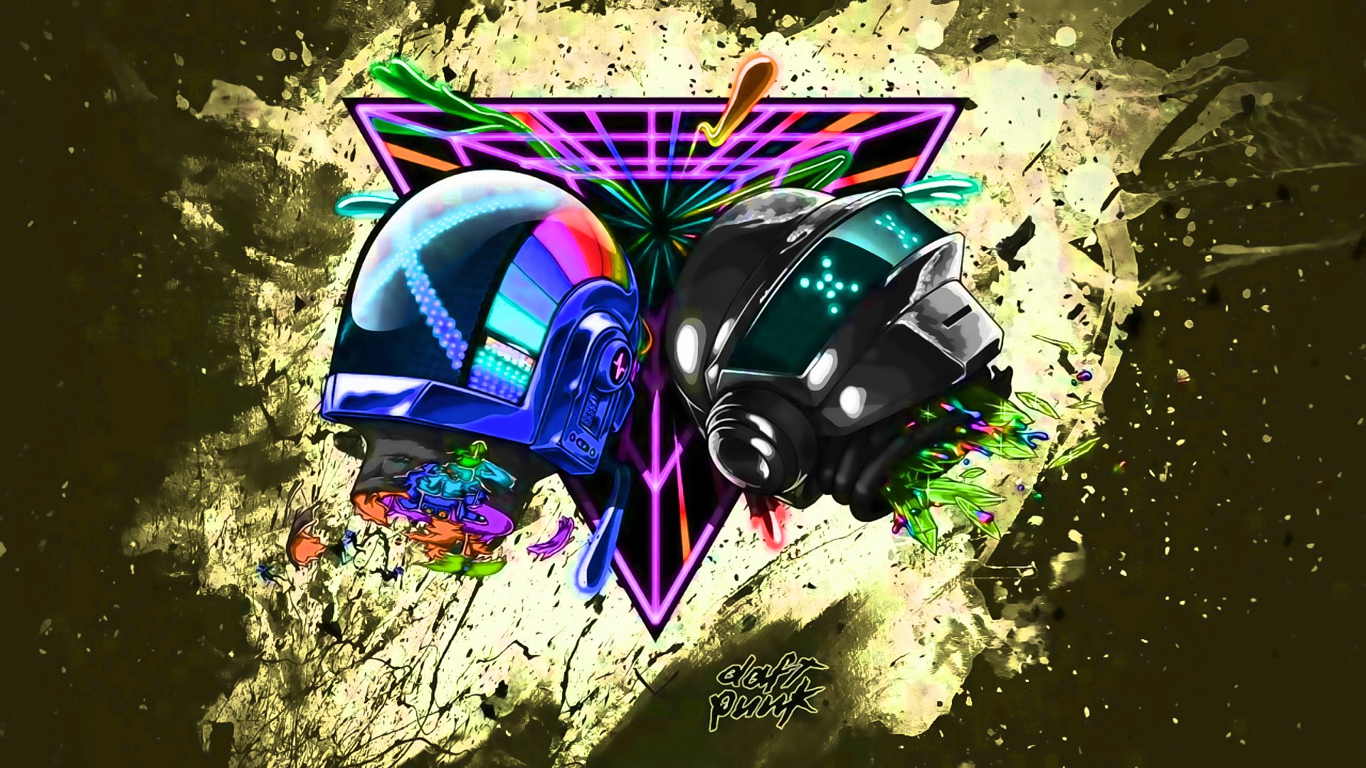 daft, Punk, Dubstep, Electro, House, Dance, Disco, Electronic, Robot, Cyborg Wallpaper