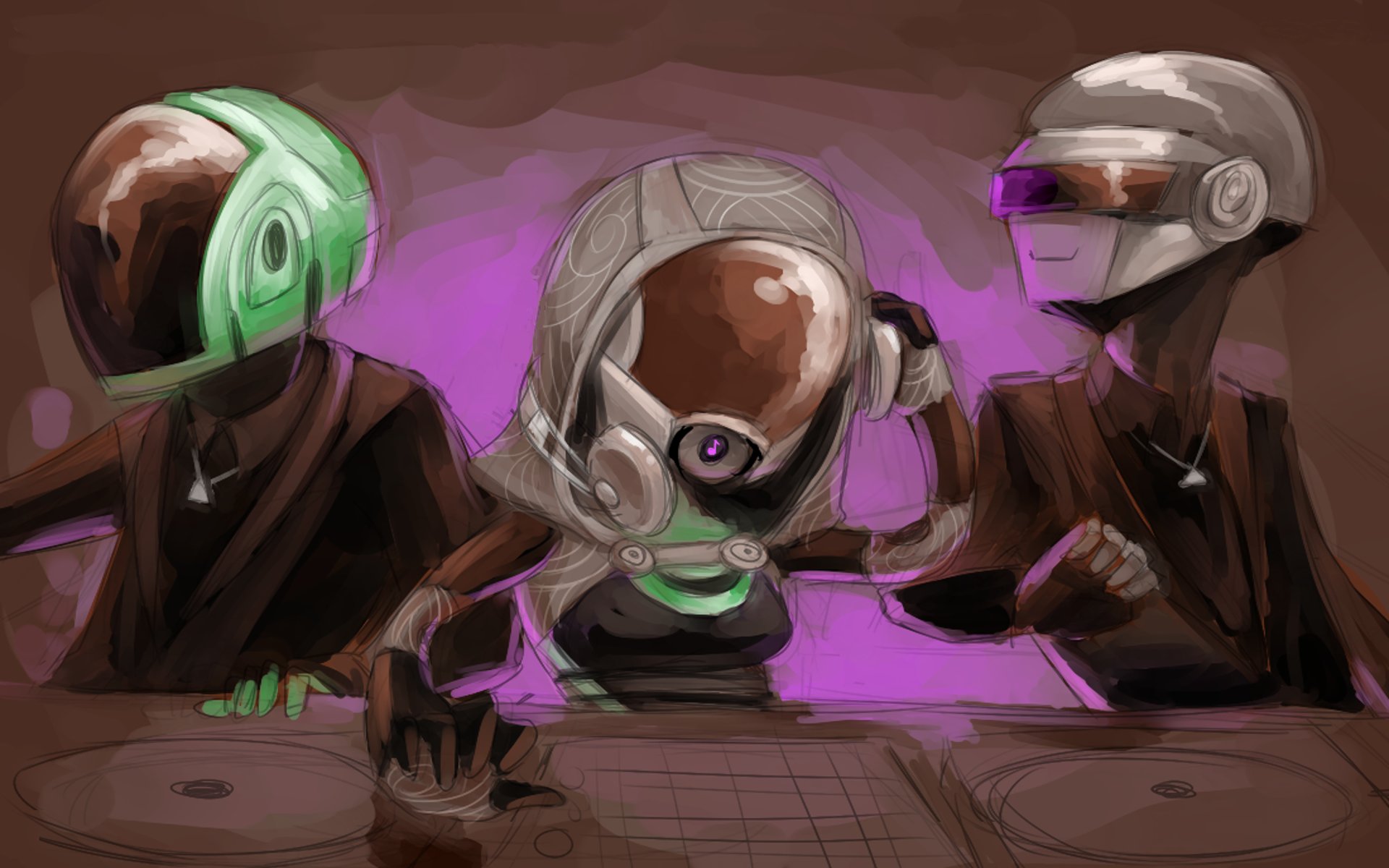 daft, Punk, Dubstep, Electro, House, Dance, Disco, Electronic, Robot, Cyborg Wallpaper
