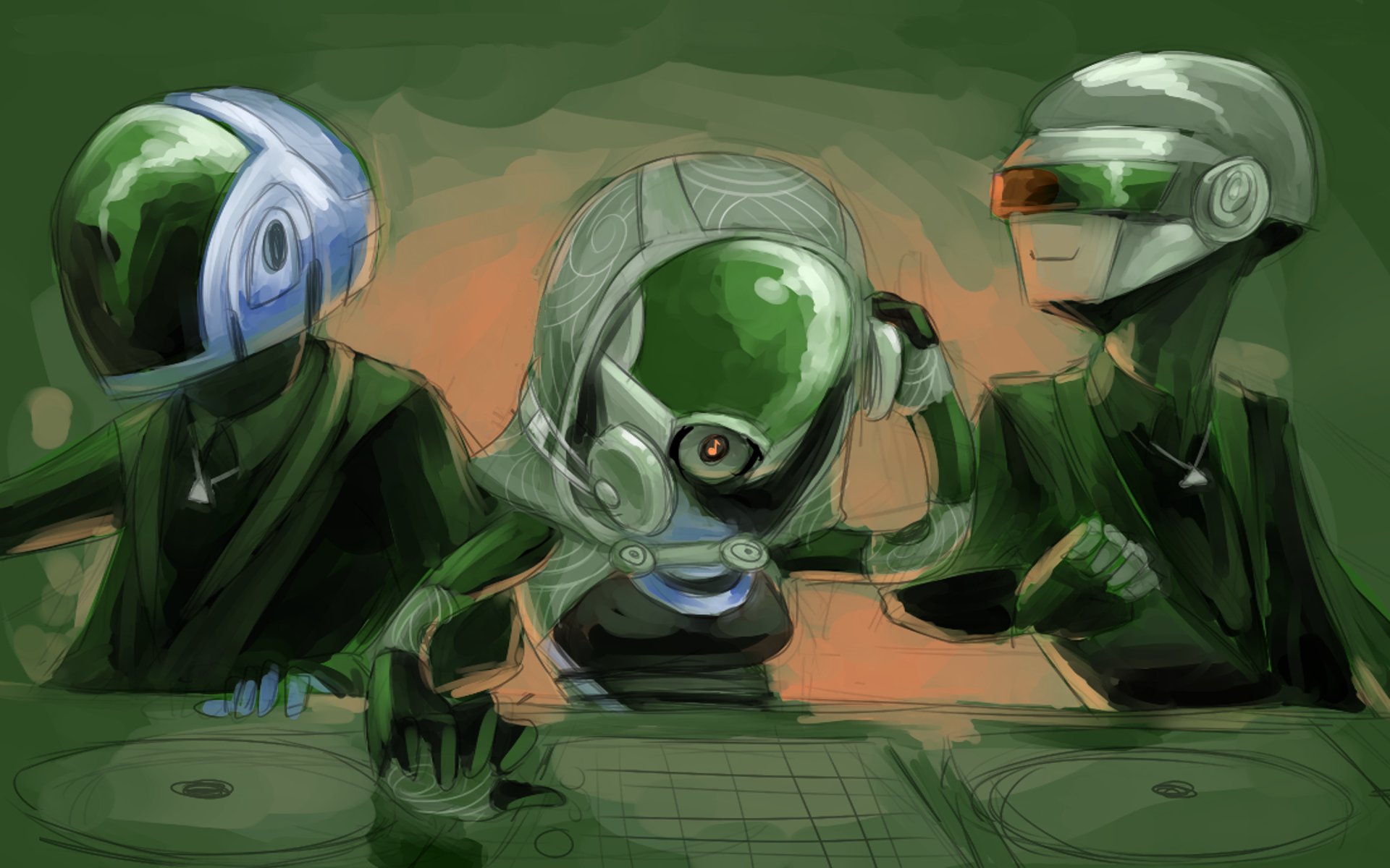 daft, Punk, Dubstep, Electro, House, Dance, Disco, Electronic, Robot, Cyborg Wallpaper