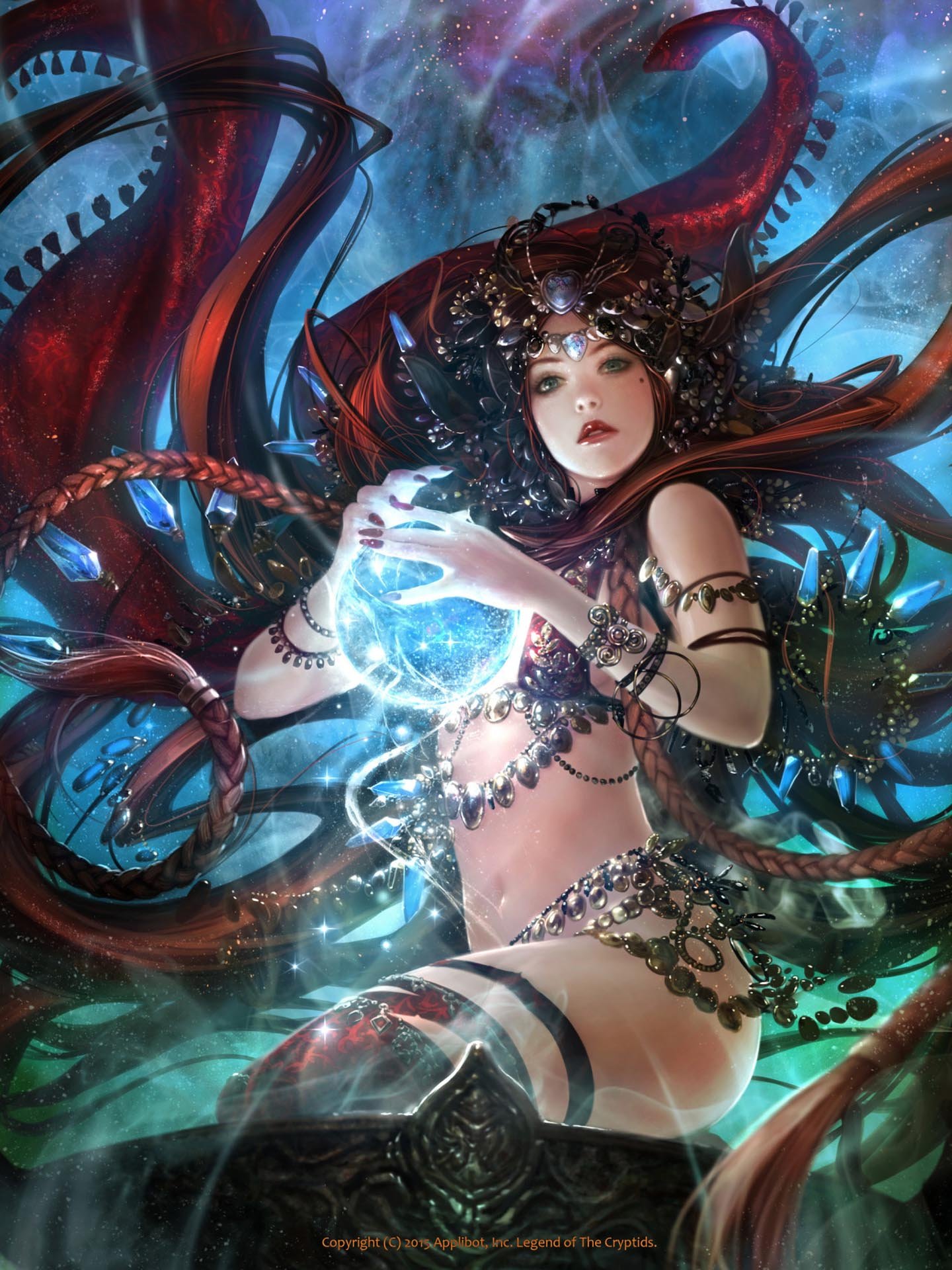 original, Fantasy, Character, Beauty, Girl, Dress, Long, Hair, Beautiful, Magic Wallpaper