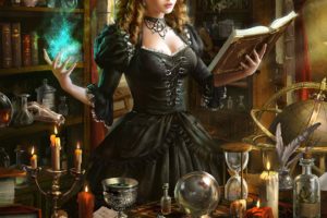 original, Fantasy, Character, Beauty, Legend, Witch, Magic, Book, Games, Girl, Dress, Long, Hair, Cryptids