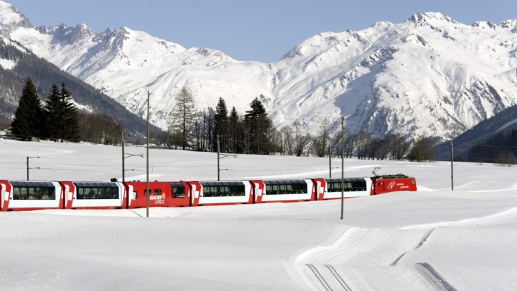 tren, Nievee, Invierno, Naturaleza HD Wallpaper Desktop Background