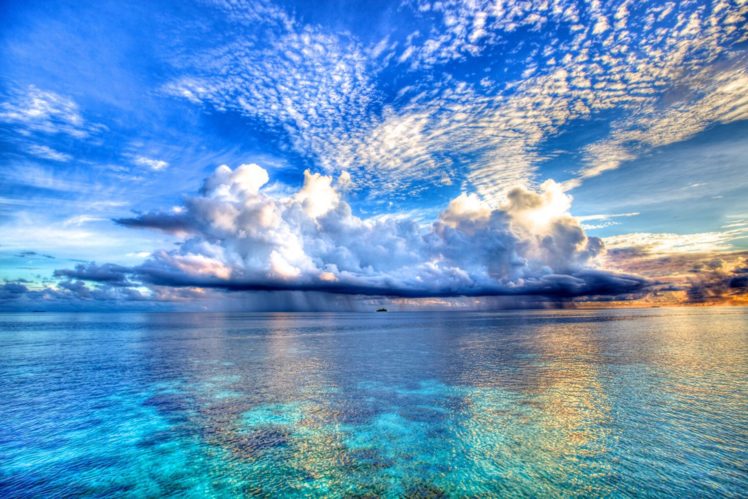 maldives, Landscape, Beauty, Nature, Sky, Cloud, Ocean, Beach HD Wallpaper Desktop Background