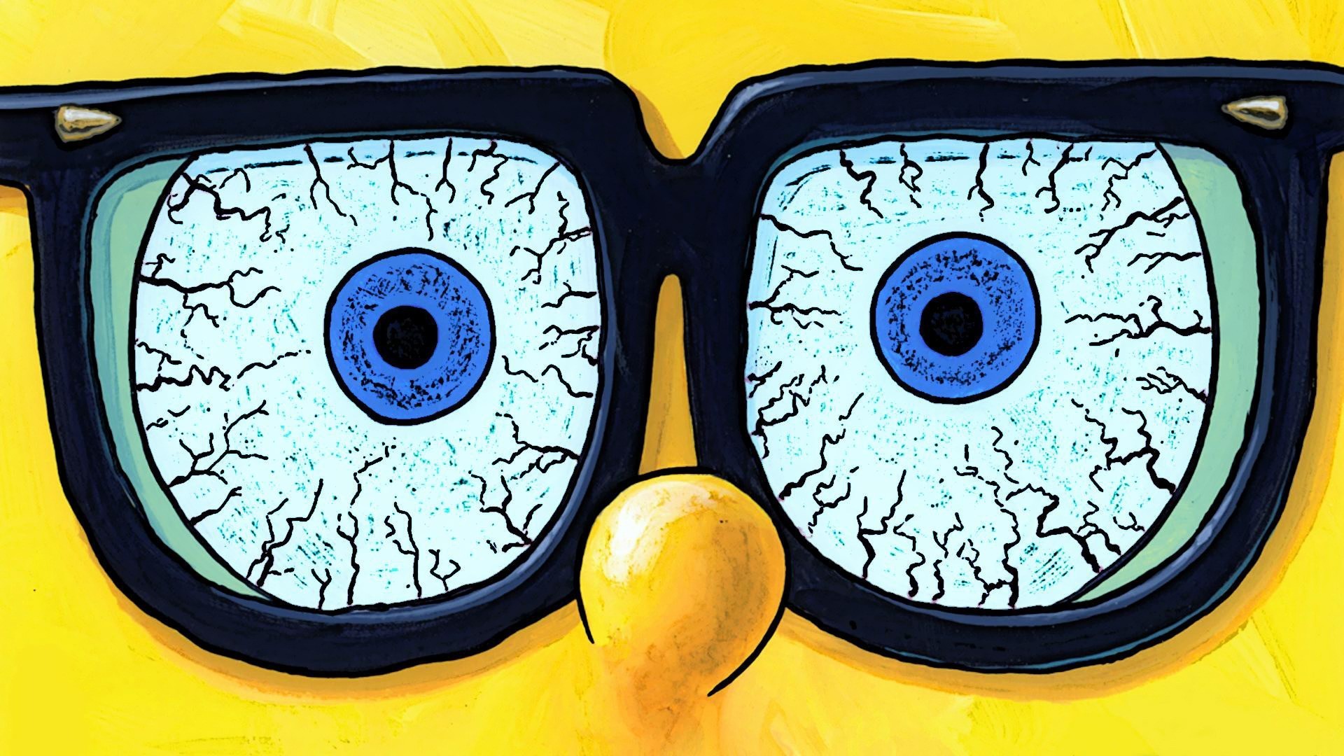 spongebob, Squarepants, Humor, Funny, Glasses, Eye, Eyes Wallpaper