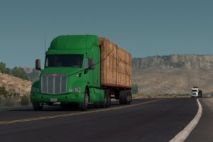 camion, Verde, Carga, Hierba
