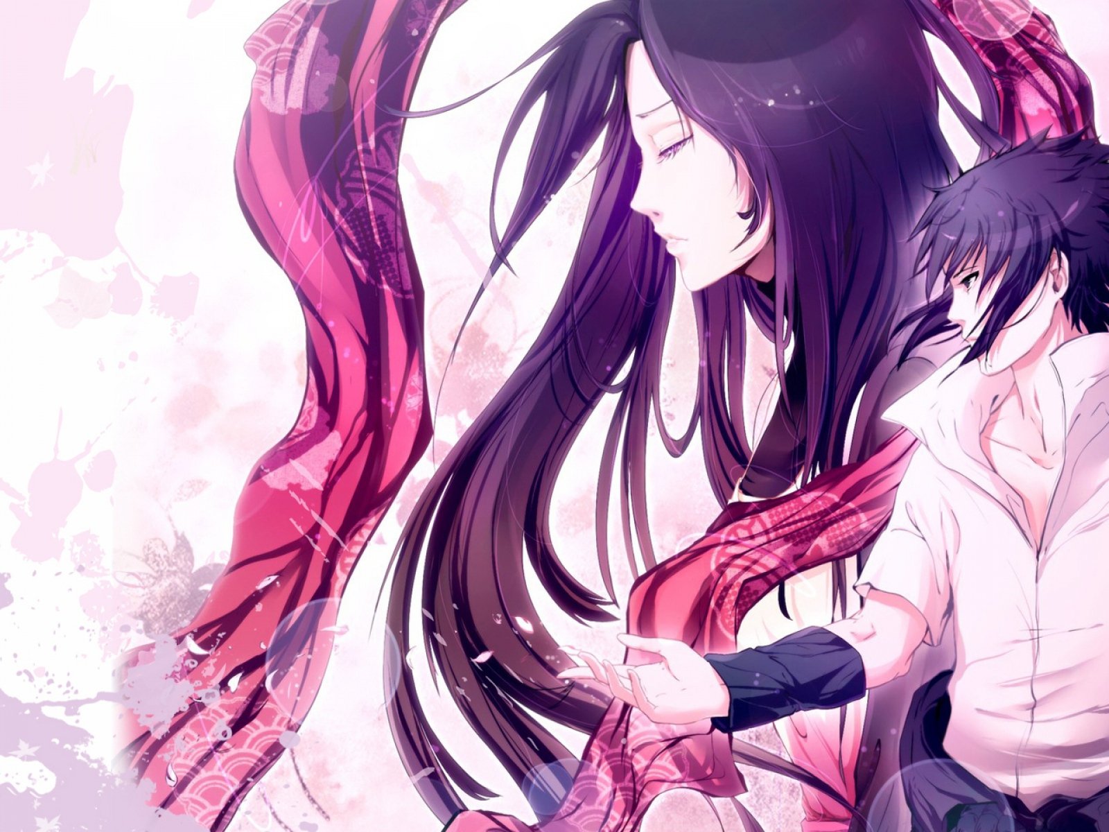 naruto, Uchiha, Sasuke, Boy, Girl, Character, Designer, Scarf Wallpaper