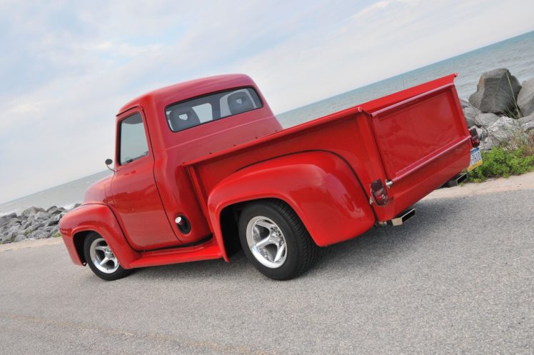 1955, Ford, F 100, Pickup, Cars, Classic, Modified HD Wallpaper Desktop Background