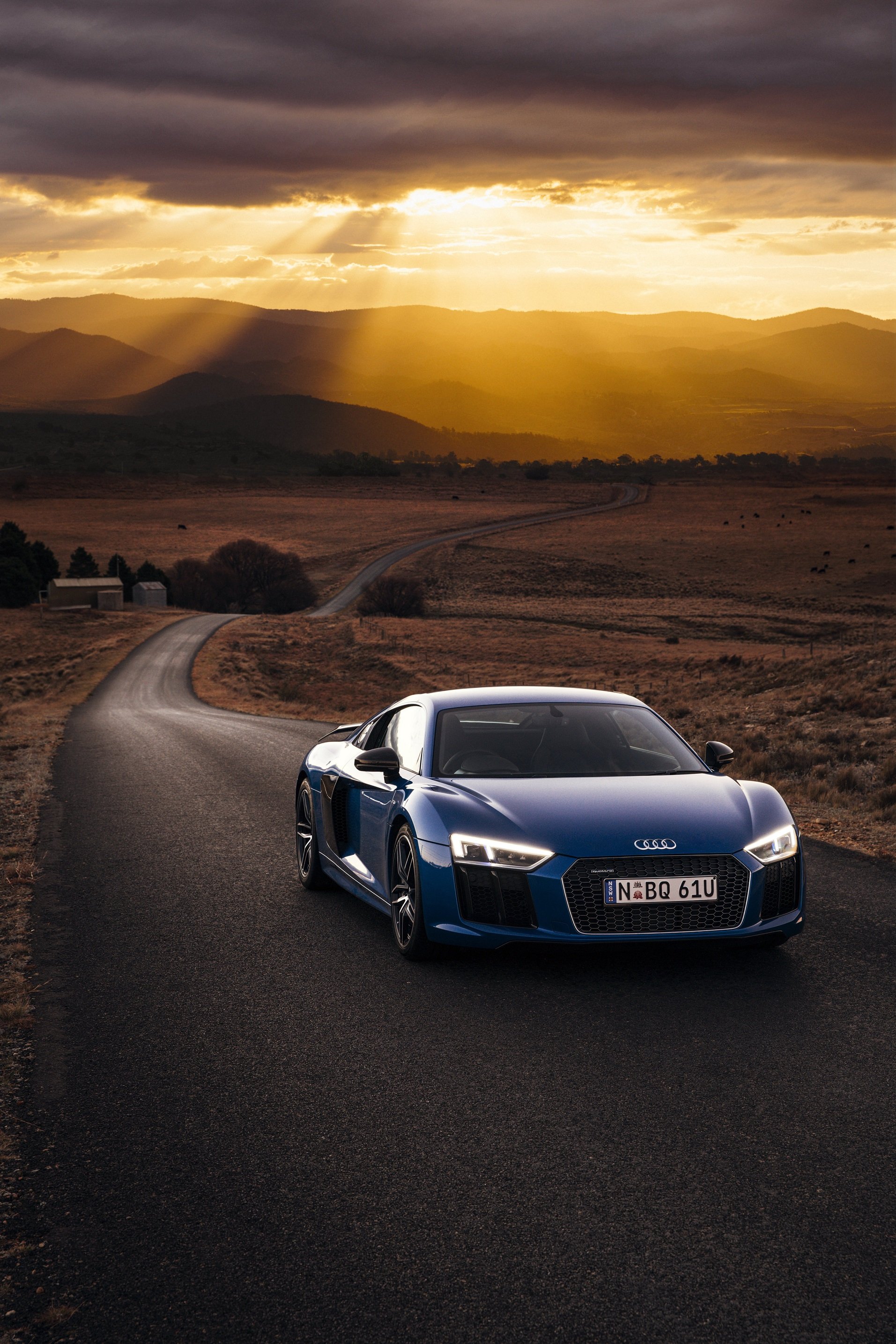 audi, R8, V10, Plus, Blue, Au spec, Coupe, Cars, 2016 Wallpaper