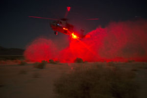 helicopter, Light, Night, Dust, Military