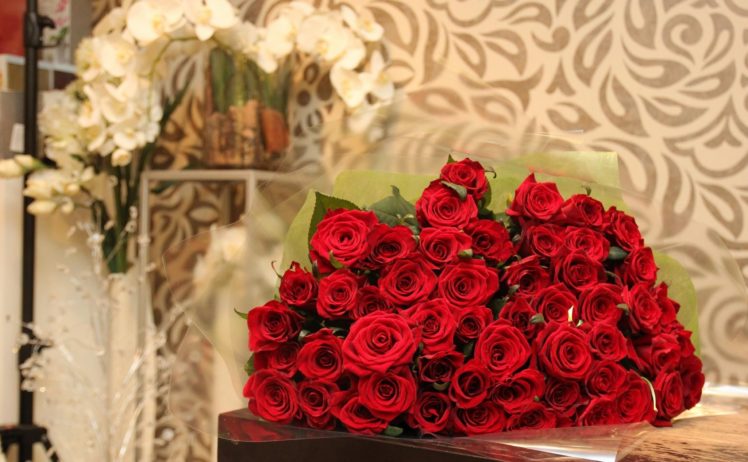 roses, Flowers, Bouquet, Red, Chic HD Wallpaper Desktop Background
