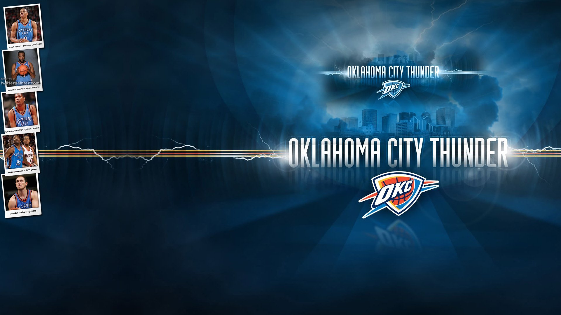 oklahoma, City, Thunder, Nba, Basketball, Poster Wallpaper