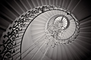 stairs, Staircase, B w, Spiral