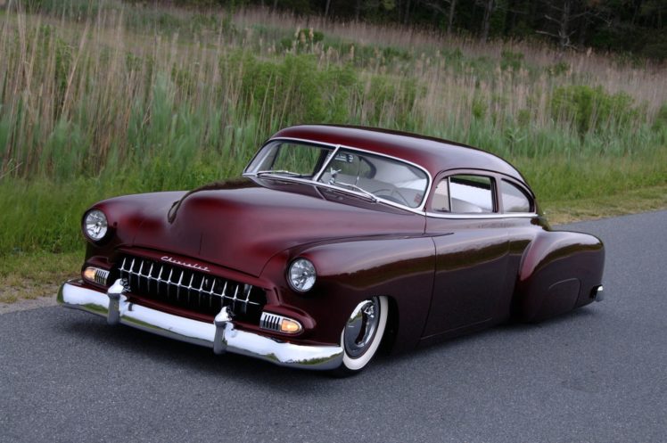 1951, Chevrolet, Chevy, Fleetline, Custom, Old, School, Kustom, Low, Usa,  01 HD Wallpaper Desktop Background
