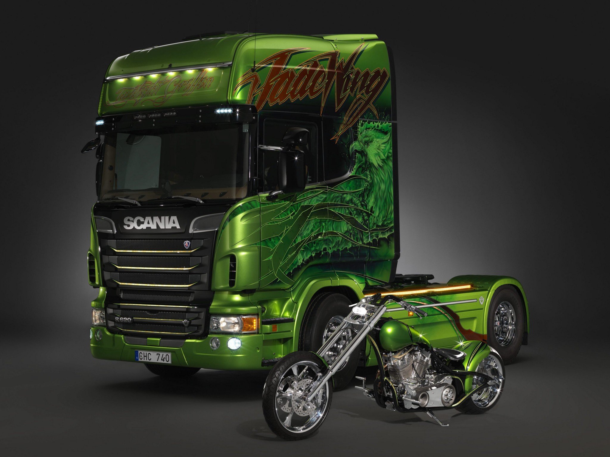 2012, Scania, R620, Jade, Wing, Svempa, Tuning, Custom, Semi, Tractor, Chopper Wallpaper