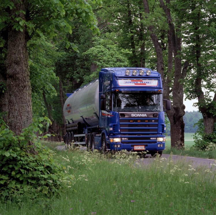 2004, Scania, R124l, 420, 6×2, Semi, Tractor HD Wallpaper Desktop Background