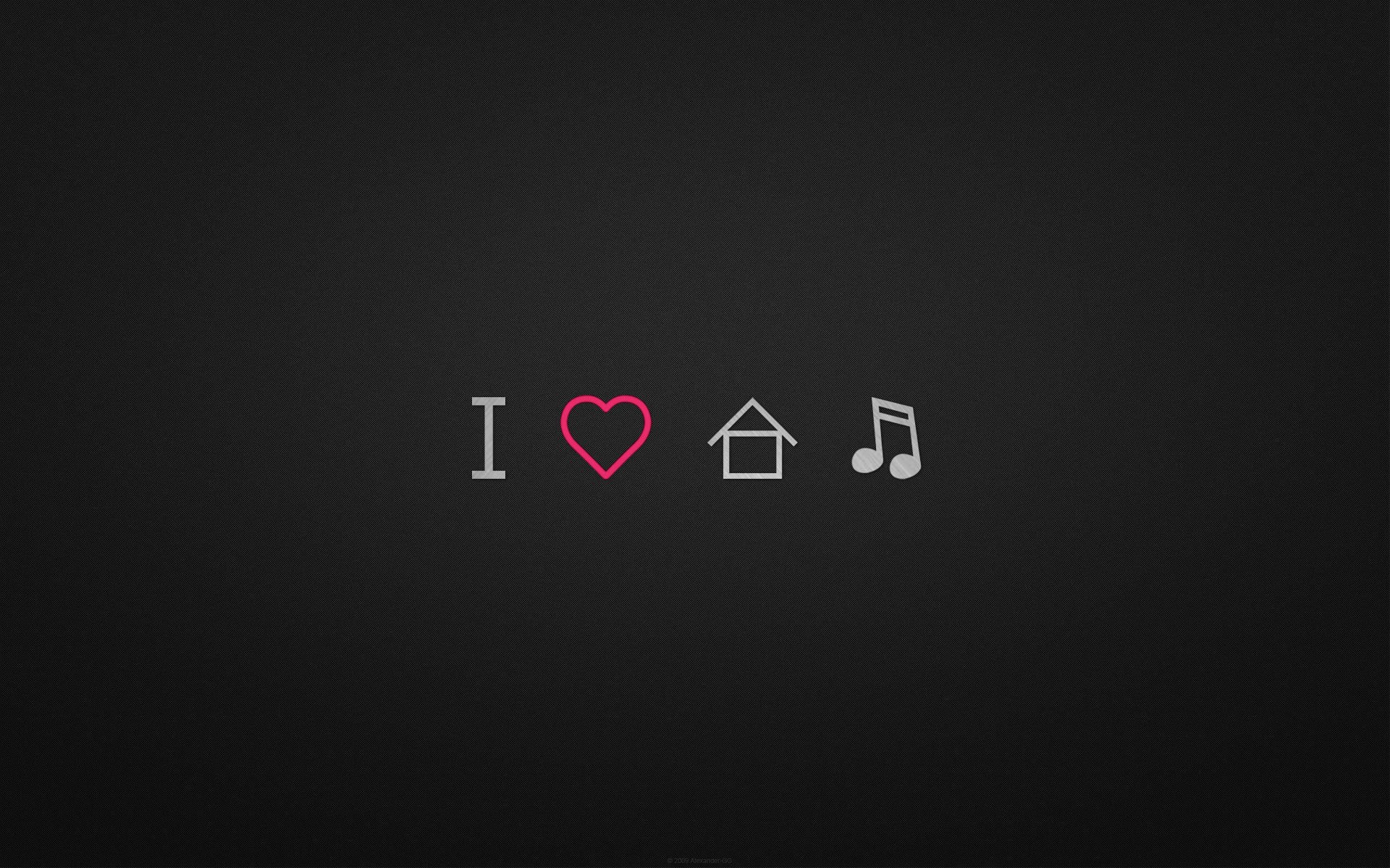 love, Minimalistic, Music, House, Music Wallpaper