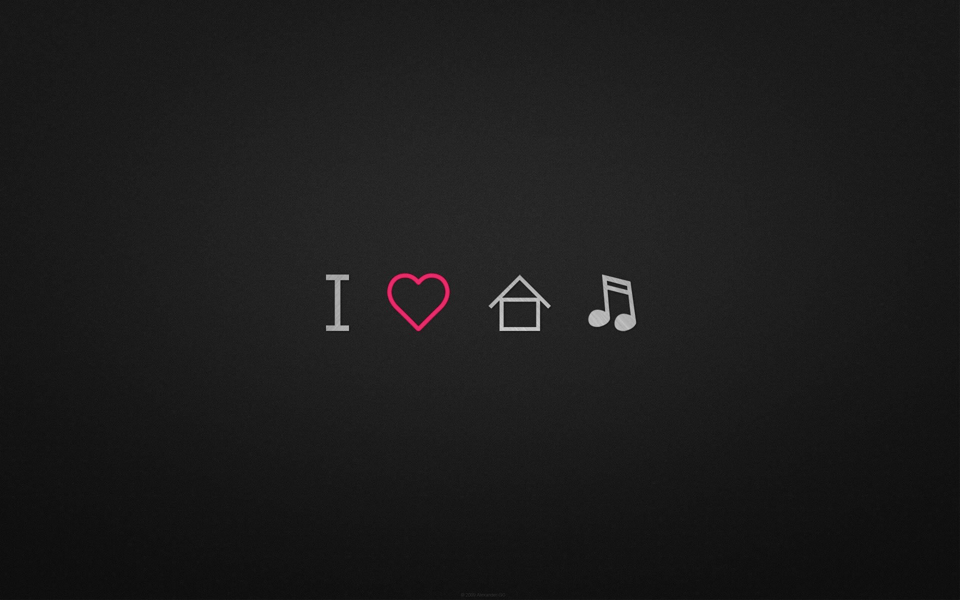 love, Minimalistic, Music, House, Music Wallpaper