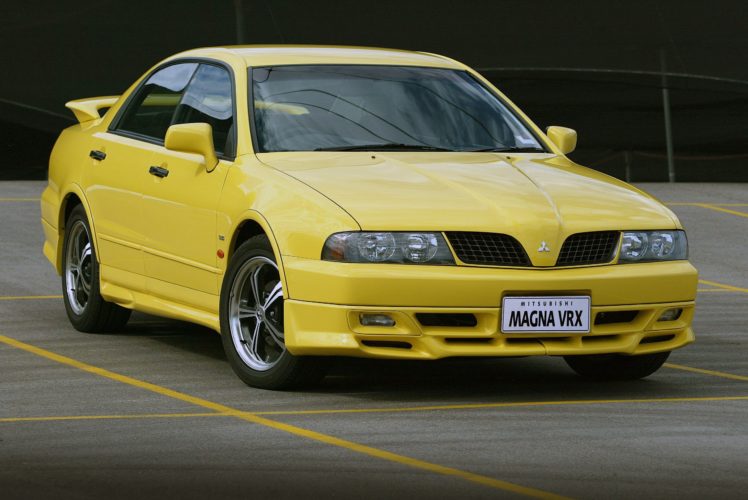 2003, Mitsubishi, Magna, Vr x, Wasp, Yellow HD Wallpaper Desktop Background