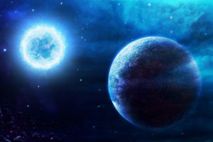 blue, Outer, Space, Planets