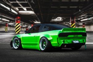 1992, Nissan, 180sx, Cars, Green, Modified
