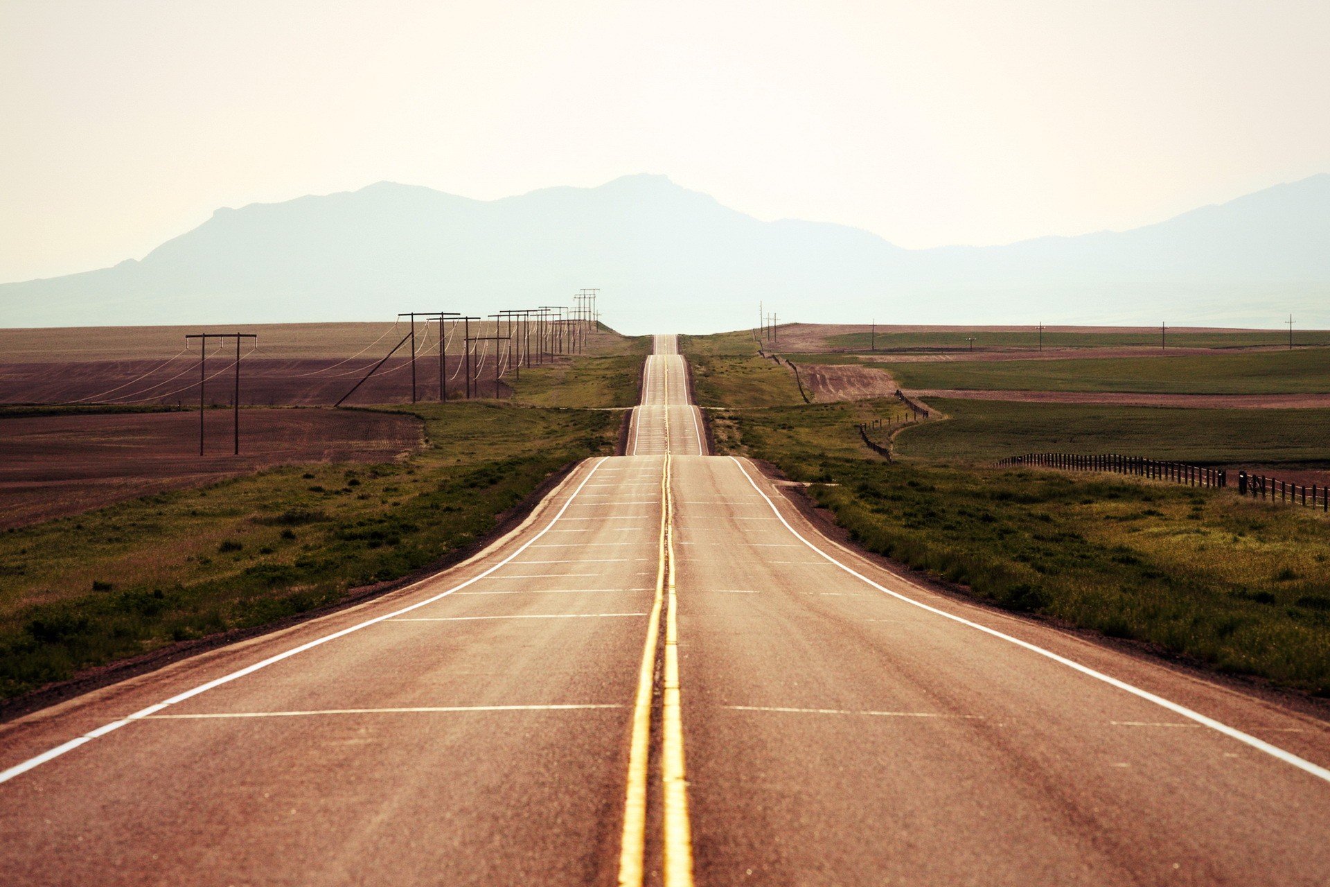 carretera, Infinito, Campos Wallpaper