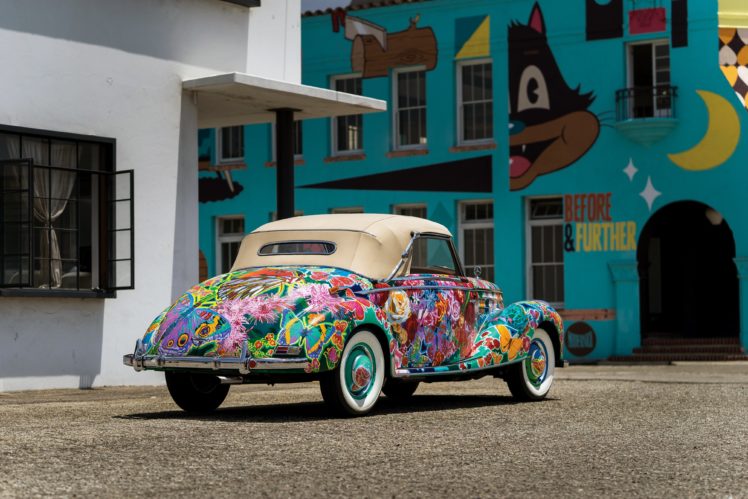 1952, Mercedes, Benz, 220, Cabriolet, A, Earthly, Paradise, Art, Car, Hiro, Yamagata, W187, Custom, Vintage HD Wallpaper Desktop Background
