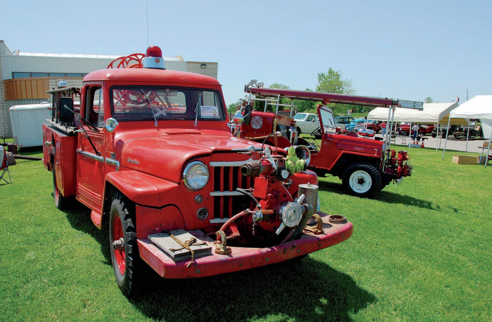 1963, Willys, Firetruck, Offroad, 4x4, Custom, Truck, Emergency, Classic, Jeep, Fire Wallpaper