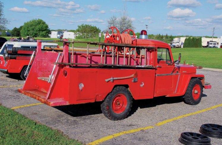 1963, Willys, Firetruck, Offroad, 4×4, Custom, Truck, Emergency, Classic, Jeep, Fire HD Wallpaper Desktop Background