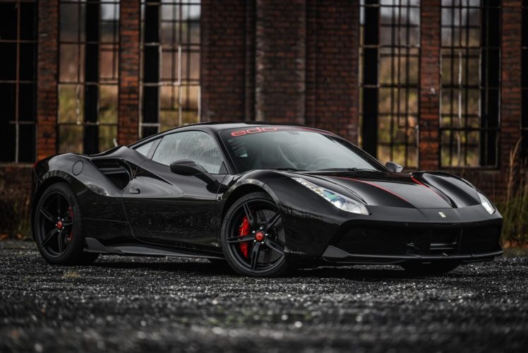edo, Competition, Ferrari, 488, Gtb, 2015, Cars, Black, Modified HD Wallpaper Desktop Background