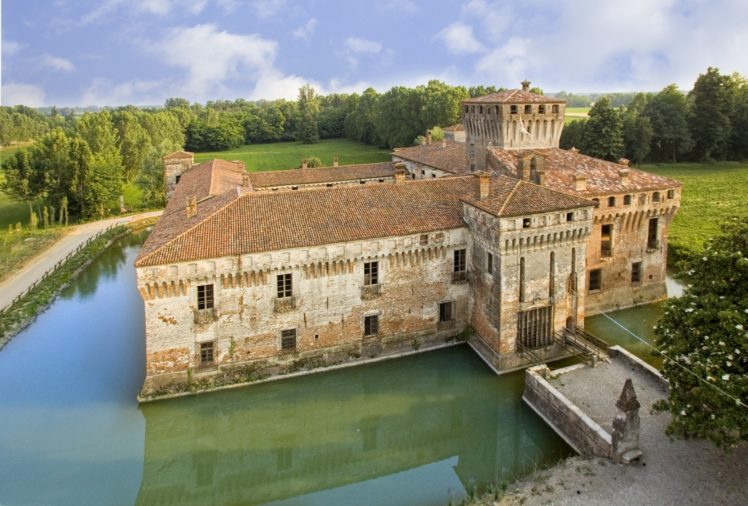 castillo, Pademello, Italia, Arquitectura, Lago HD Wallpaper Desktop Background
