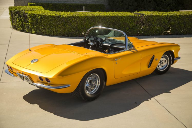 pro, Street, 1962, Chevy, Corvette,  c1 , Cars, Classic, Yellow, Modified HD Wallpaper Desktop Background
