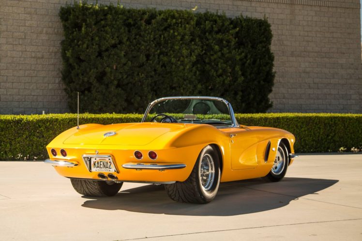 pro, Street, 1962, Chevy, Corvette,  c1 , Cars, Classic, Yellow, Modified HD Wallpaper Desktop Background