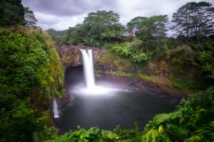 usa, Waterfalls, Hawaii, Trees, Hilo, Nature