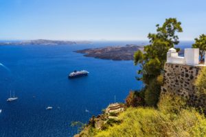 greece, Sea, Coast, Scenery, Cruise, Liner, Santorini, Nature