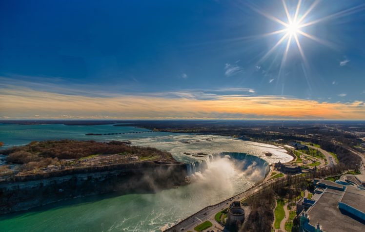 sky, Waterfalls, Canada, Niagara, Falls, Nature HD Wallpaper Desktop Background