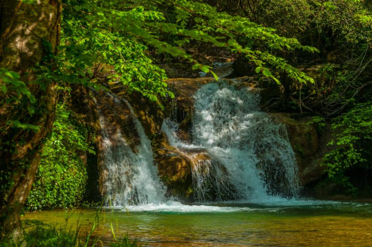waterfalls, Spain, Garrotxa, Volcanic, Zone, Nature HD Wallpaper Desktop Background