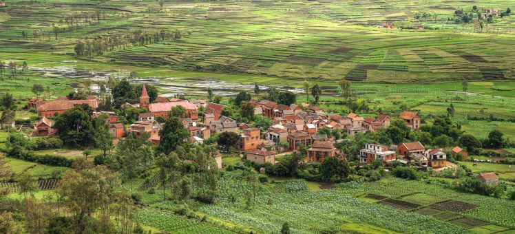houses, Fields, From, Above, Village, Madagascar, Nature HD Wallpaper Desktop Background