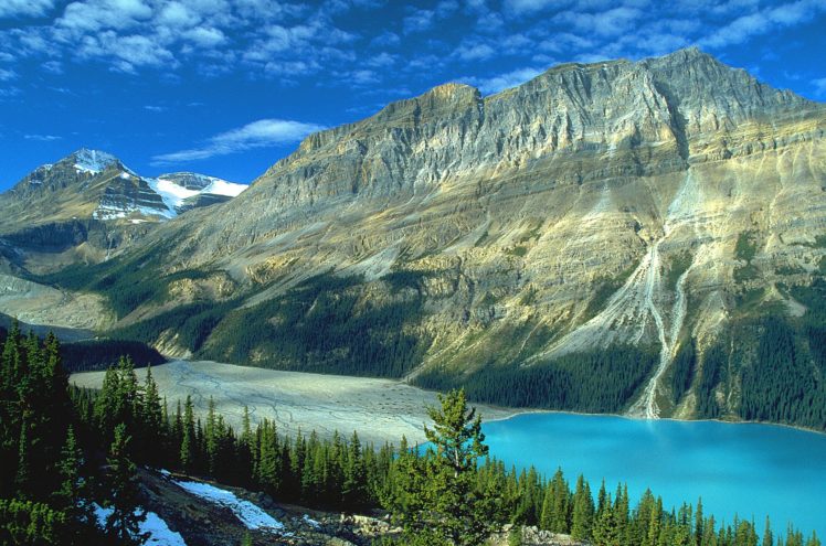 canada, Parks, Mountains, Lake, Scenery, Banff, Trees HD Wallpaper Desktop Background