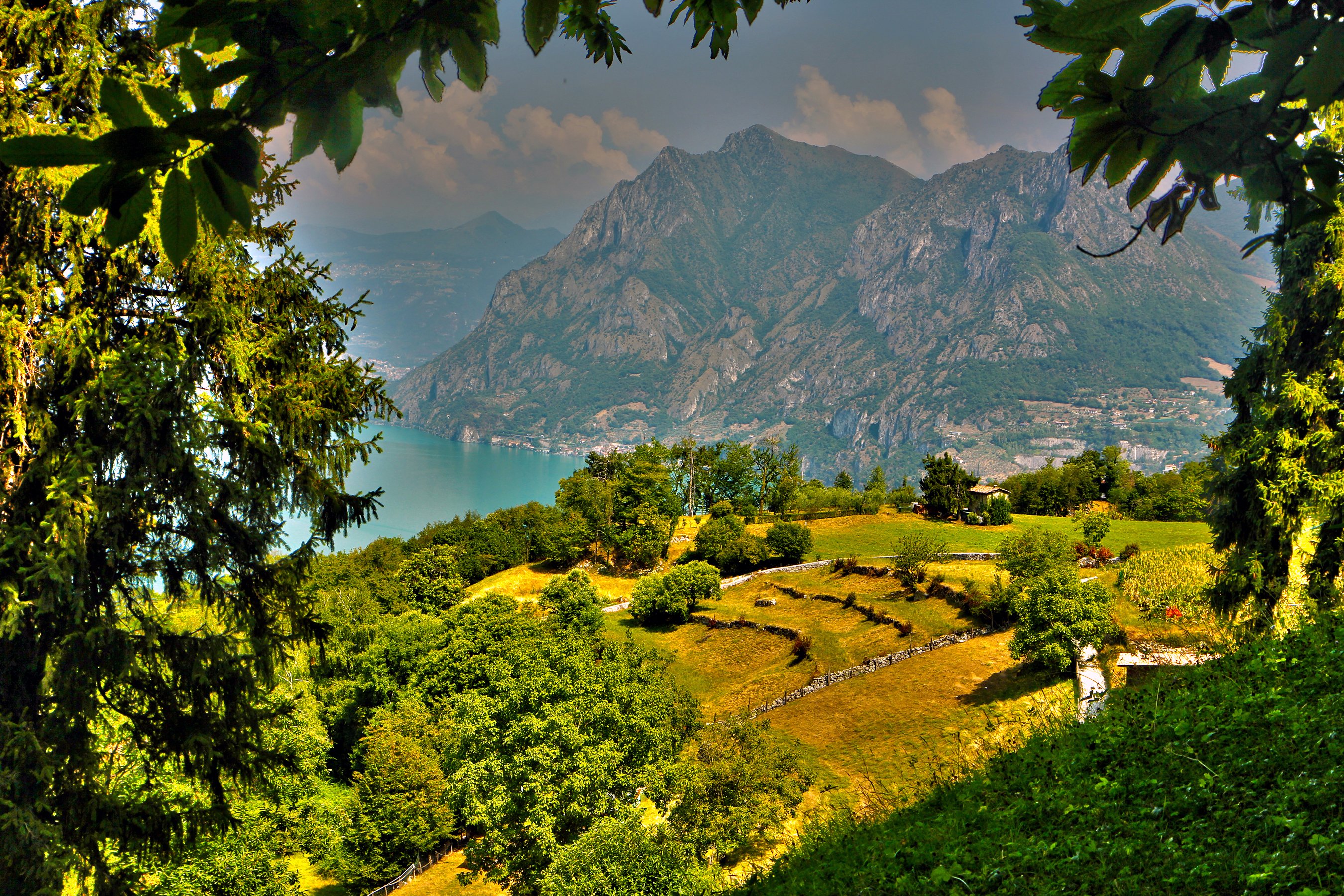italy, Mountains, Scenery, Fields, Trees, Hdr, Monte, Isola, Lombardy, Nature Wallpaper
