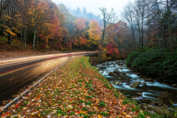 usa, Autumn, Roads, Parks, Great, Smoky, Mountains, Nature HD Wallpaper Desktop Background
