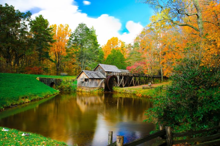 usa, Autumn, Mill, Mabry, Mill, Virginia, Nature HD Wallpaper Desktop Background