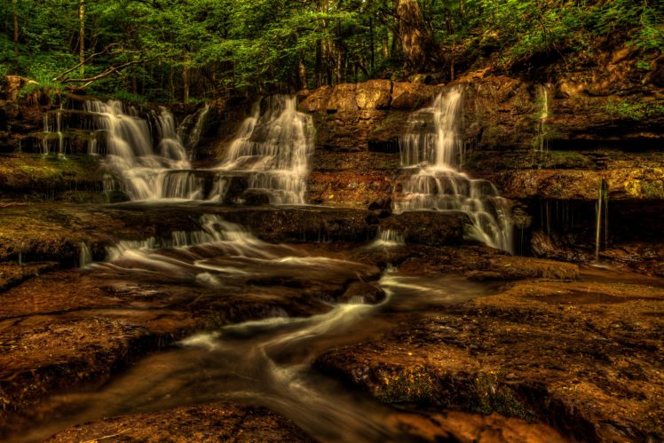 usa, Waterfalls, Fall, Branch, New, River, Gorge, Nature HD Wallpaper Desktop Background