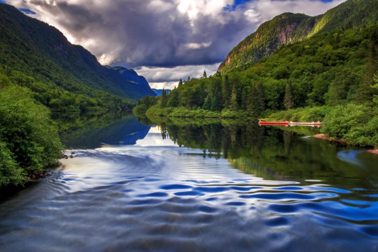 canada, Scenery, Mountains, Forests, Rivers, Quebec, Nature HD Wallpaper Desktop Background