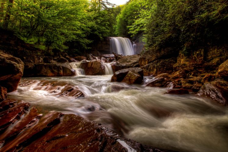 waterfalls, Rivers, Usa, Douglas, Falls, North, Fork, Blackwater, River, West, Virginia, Nature HD Wallpaper Desktop Background