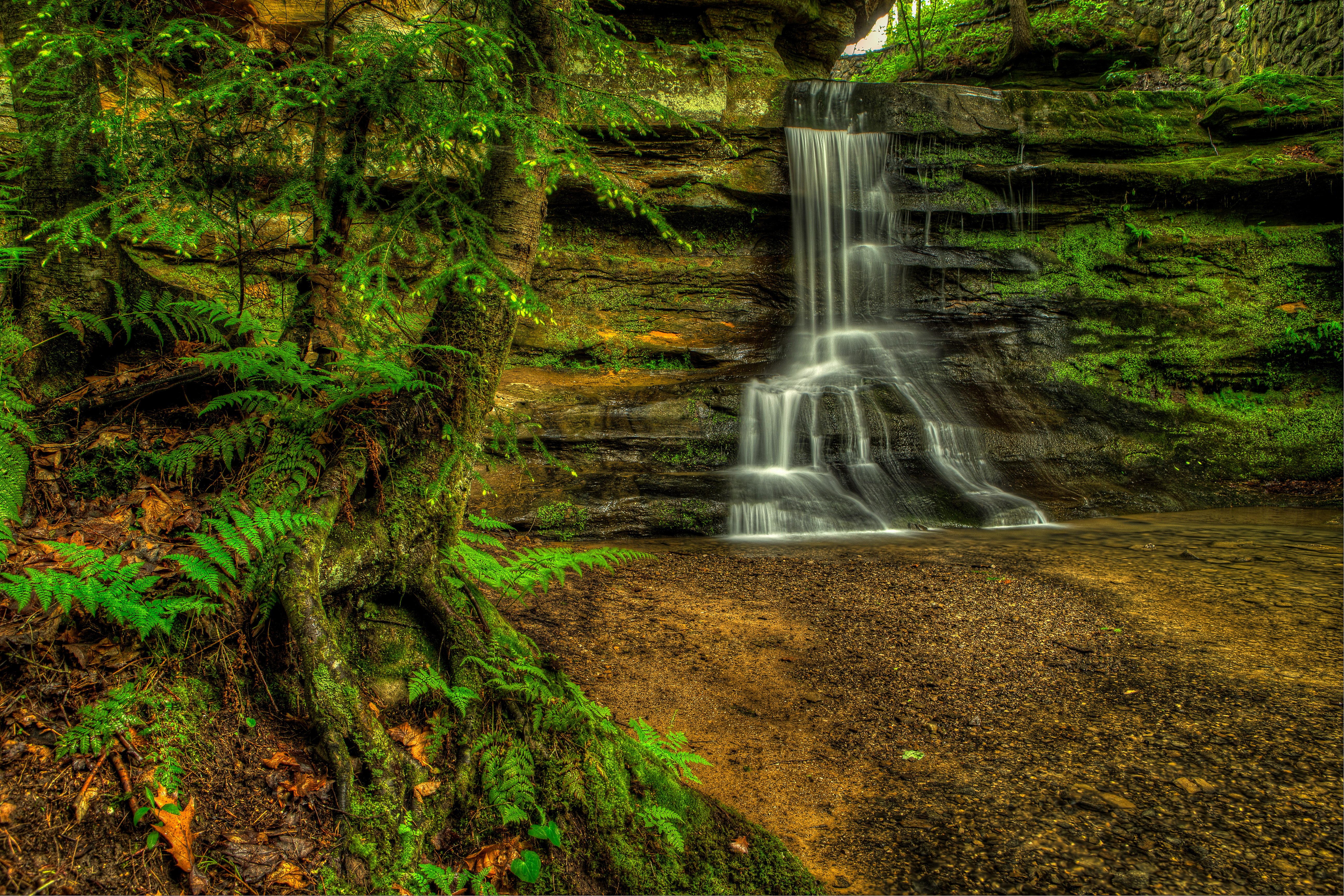 usa, Waterfalls, Old, Mans, Cave, Hocking, Hills, State, Park, Ohio, Nature Wallpaper