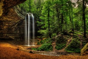 usa, Waterfalls, Crag, Ash, Cave, Ohio, Hocking, Hills, State, Park, Nature
