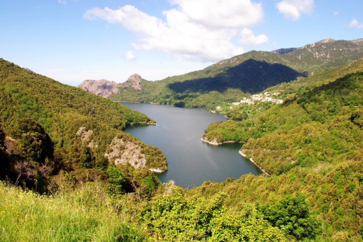 france, Scenery, Mountains, Lake, Corsica, Nature HD Wallpaper Desktop Background